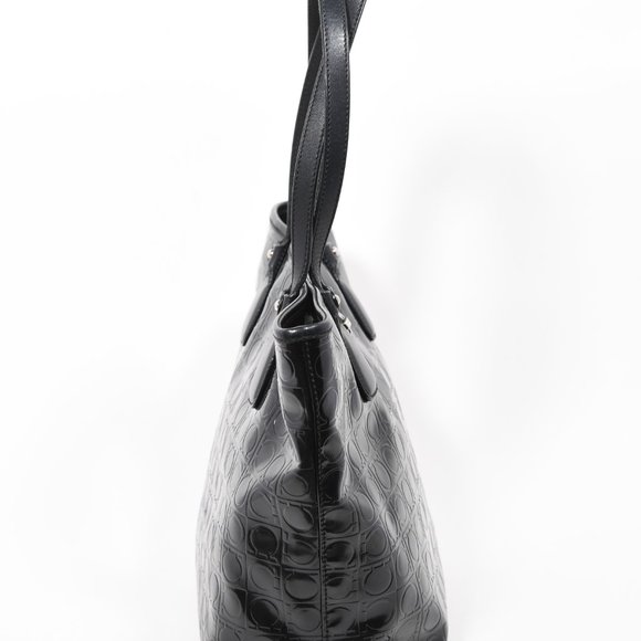 Salvatore Ferragamo Gancini Patent Leather Tote Bag - Picture 4 of 6